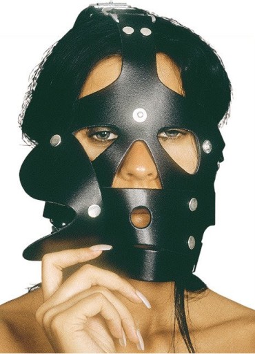 MASKA DUŻA SKÓRZANA 4 CZĘŚCIOWA LEDER 8023 BDSM