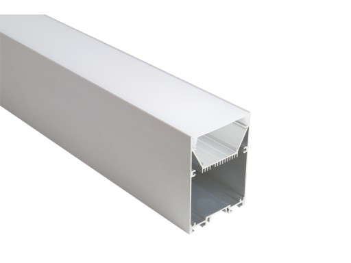 Profil do LED z anodowanego aluminium 2-metrowy z kloszem i akcesoriami