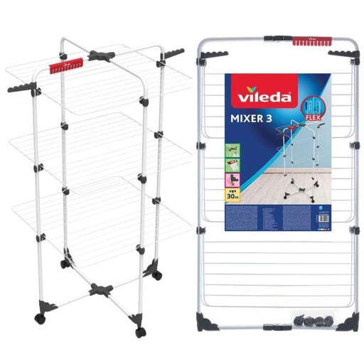 SUSZARKA NA PRANIE VILEDA PIONOWA STOJĄCA WIEŻA 30M X8 SKRZYDEŁ X2 PRANIA