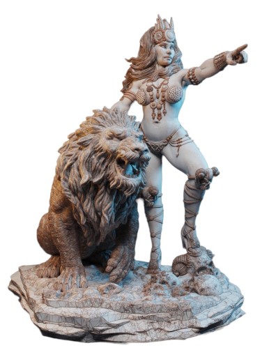 Chalistra lion princess figurka rpg druk 3d 8k 75