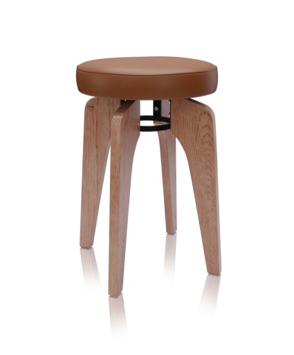 Taboret dębowy KOSMO, siedzisko Florencja 2525