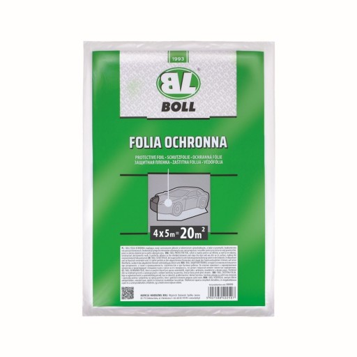 004090 FOLIA OCHRONNA HDPE GRUBOŚĆ 0,007MM 4M X 5M (20 M2) NA POJAZD /