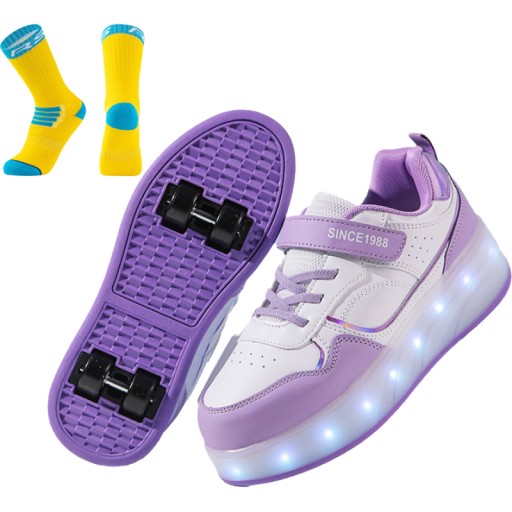 NOWY SWIECACE BUTOROLKI BUTY Z ROLKAMI LED ROLKI WROTKI