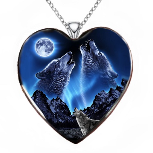 Classic Animal Horse Pendant Heart Crystal