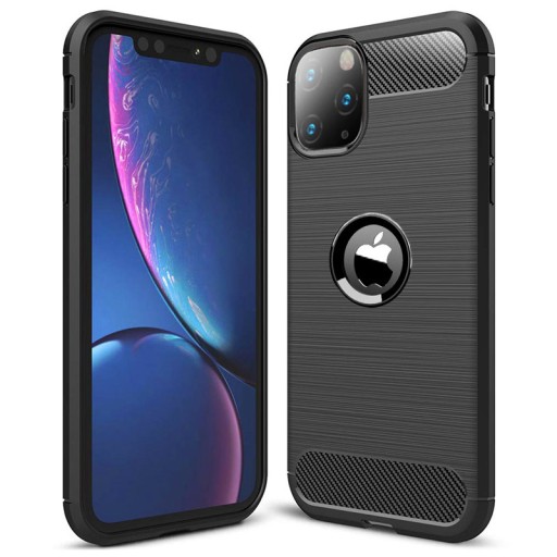 ETUI KARBON CASE PLECKI POKROWIEC FUTERAŁ do IPHONE 11 - 6,1'' + SZKŁO