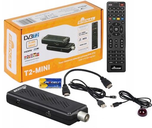 Tuner DVB-T2 HEVC dekoder Signal TRYB HOTELOWY