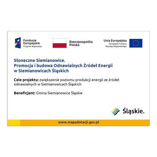 Tablica unijna informacyjna z dibondu 3mm 40x30cm