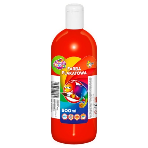 FARBA PLAKATOWA W BUTELCE CZERWONA 500ML OTOCKI
