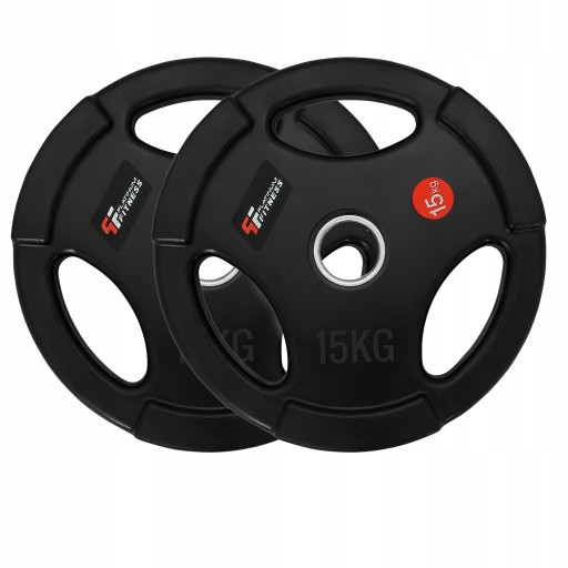 PLATINUM FITNESS ZESTAW OBCIĄŻENIA 30 KG OLIMPIJSKIE OGUMOWANE 50 MM