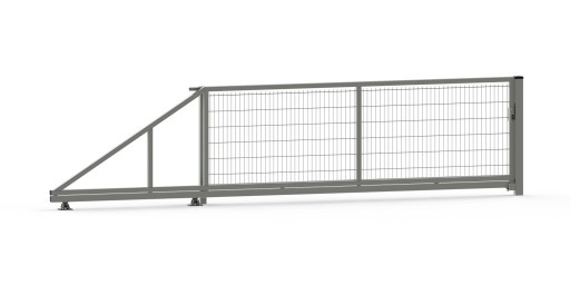 Brama panelowa przesuwna wjazdowa panel 3D 5m x 1,23m CZARNY