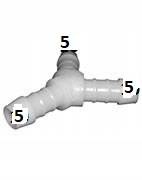TRÓJNIK Y POM plastikowy wąż 5 mm łącznik złączka