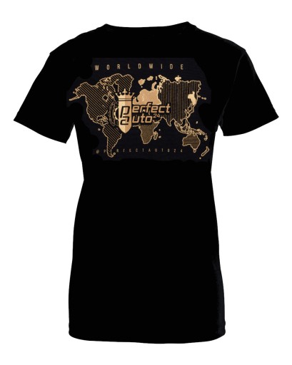 T shirt Koszulka Worldwide czarna damska S
