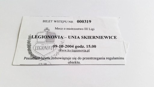 LEGIONOVIA Legionowo - UNIA Skierniewice 09.10.04