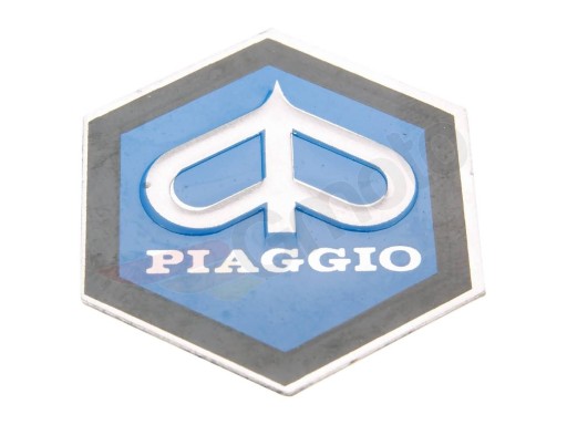 Emblemat Piaggio alu klejony 31x36mm