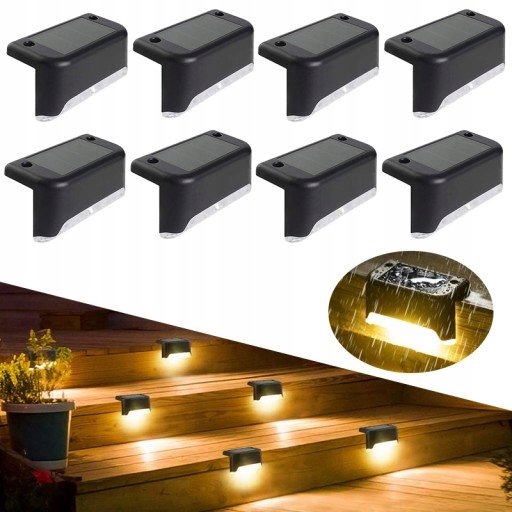 8X LAMPKI SOLARNE OGRODOWE LED SCHODY TARAS PŁOT