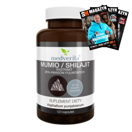 MUMIO SHILAJIT EKSTRAKT 20% KWASÓW FULWOWYCH ODPORNOŚĆ KOŚCI 120 k