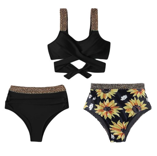 STRÓJ kąpielowy bikini 3w1 WYSOKI STAN M (S137)