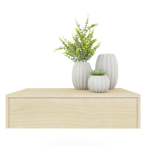 Konsola wisząca ALA Dąb Lindberg 100 cm TOALETKA IMITACJA DĄBU BIELONY ikea