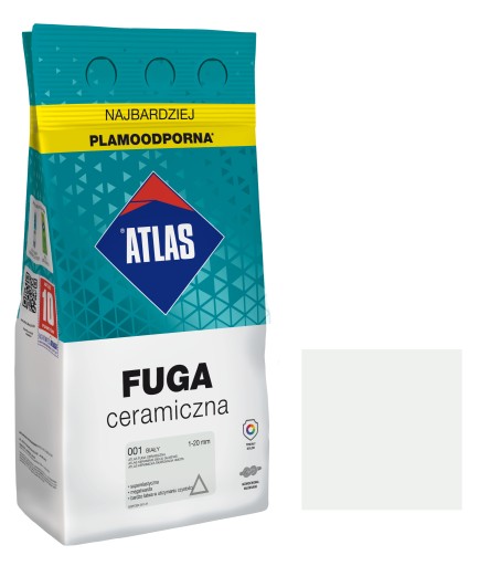ATLAS FUGA CERAMICZNA 1-20MM 001 BIAŁA 5KG