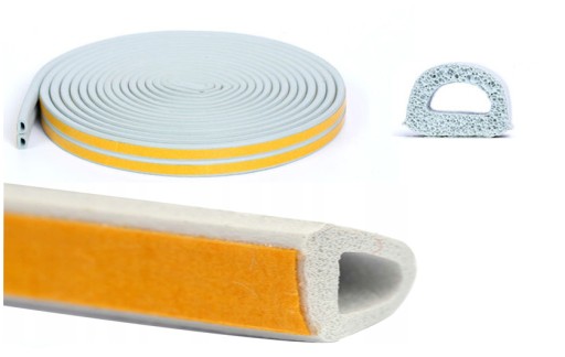 USZCZELKA DO DRZWI OKNA 9x6mm SAMOPRZYLEPNA TYP D