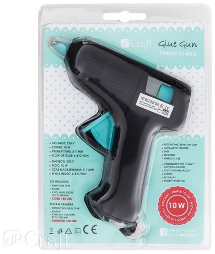 PISTOLET DO KLEJU NA GORĄCO 10W + KLEJ 2 szt.