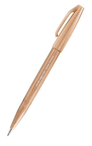 Pisak do kaligrafii PENTEL BRUSH SIGN orzechowy