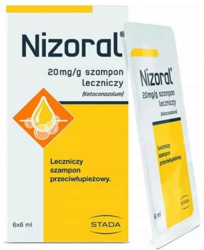 Nizoral szampon leczniczy łupież saszetki 6 x 6 ml