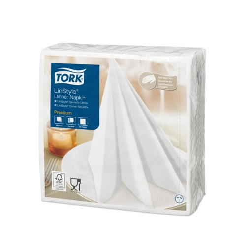 Tork LinStyle 478711 - Serwetki obiadowe, białe