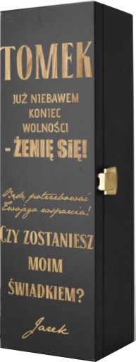 Prośba o świadkowanie skrzynka na wino ŚWIADEK CZ1