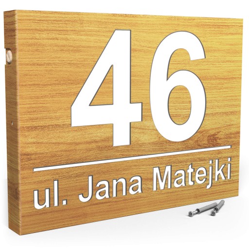 DUŻA TABLICZKA ADRESOWA Numer Domu 40x30 DYSTANSE