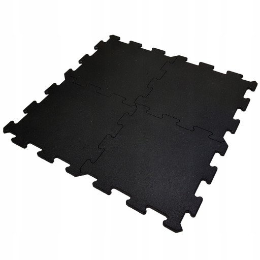 PODŁOGA gumowa PUZZLE do siłowni 20 mm CZARNA MATA pod SPRZĘT 102x102cm