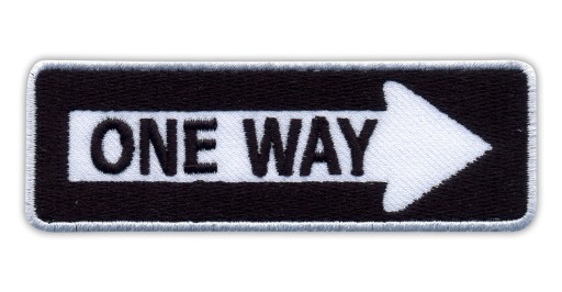 Naszywka ONE WAY znak drogowy jednokierunkowy HAFT