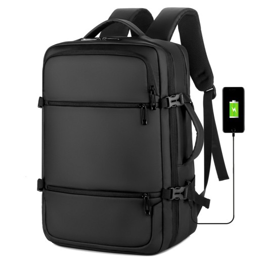 PLECAK NA LAPTOPA 15 CALI BIZNESOWY USB TORBA CZARNY ELEGANCKI JAKOŚĆ