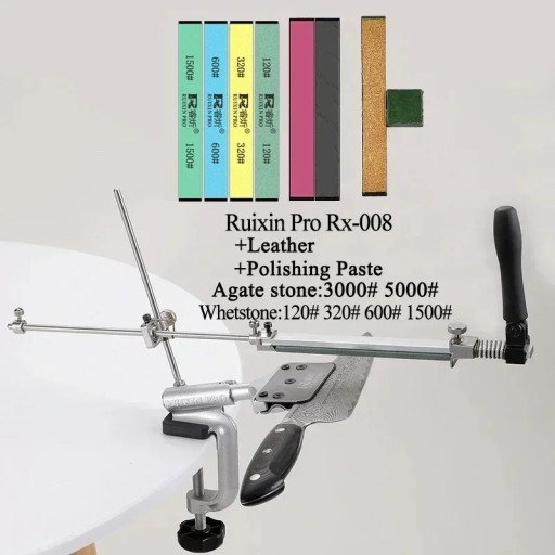 RUIXIN Pro Metal Material Knife Sharpener Sharpening System Stone with Ston