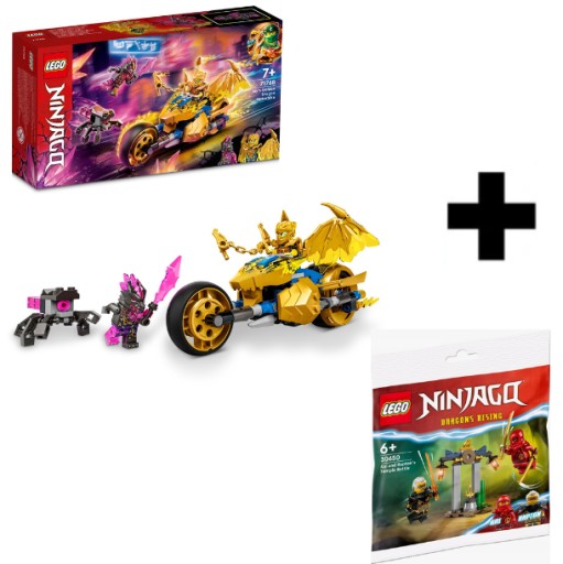 LEGO NINJAGO ZŁOTY SMOCZY MOTOCYKL JAYA 71768 +LEGO 30650 ZESTAW PREZENTOWY