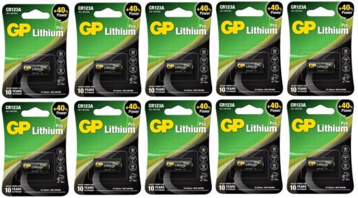 Bateria Litowa GP Lithium Pro CR123A Foto 10 szt.