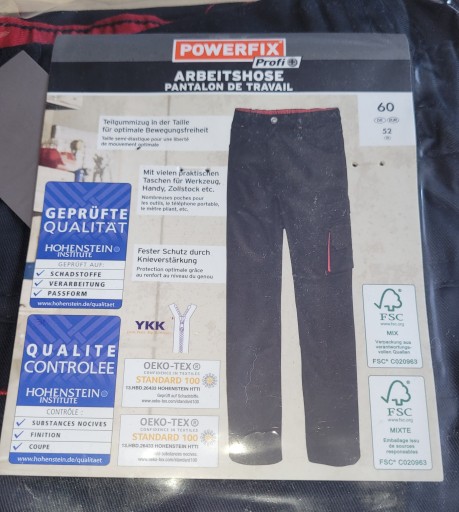 Spodnie robocze powerfix rozm 60 letnie
