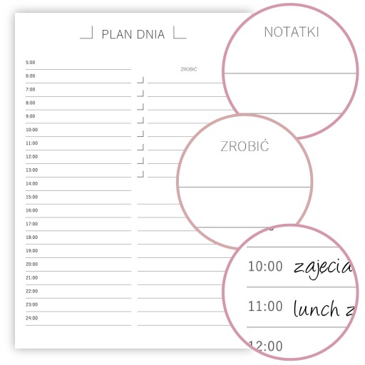 PLAN DNIA PLANER NOTES A5 26 kartek M