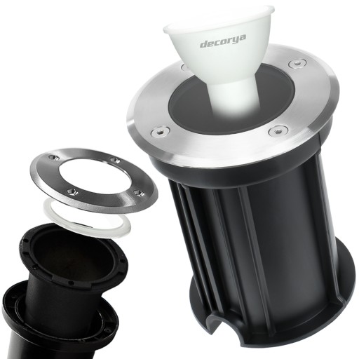 ZEWNĘTRZNA LAMPA LED DOGRUNTOWA NAJAZDOWA OPRAWA LED GU10 230V ODPORNA IP65