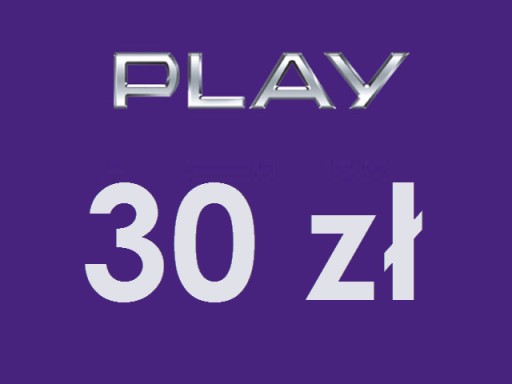 Doładowanie PLAY 30 zł 24/7 Automat SMS e-mail