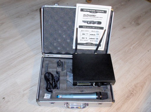System bezprzewodowy mikrofon ALPHARD U1 - 800MV_+ odbiornik