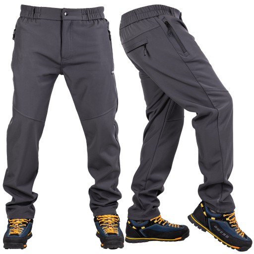 SPODNIE TREKKINGOWE SZARE SOFTSHELL FAVE r.4XL