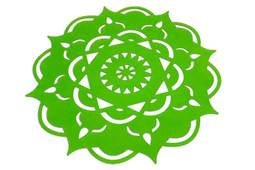 Mandala - Serweta filcowa 700mm - Jasny zielony