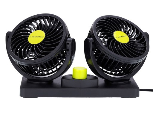 WIATRAK WENTYLATOR SAMOCHODOWY PODWÓJNY 12V 8W !!!