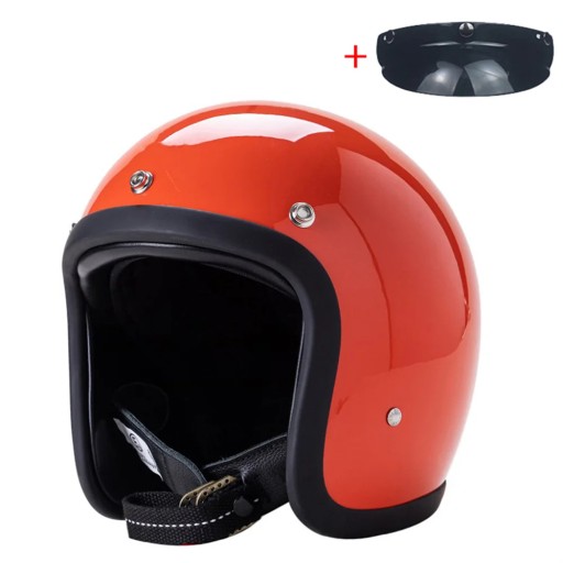 włókna szklanego otwarta twarz kask motocyklowy Retro skuter jazda