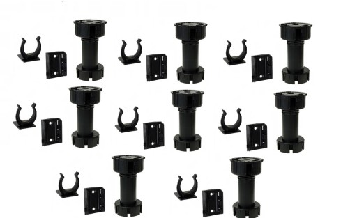 Nóżka meblowa VOLPATO 12 CM do 400kg + klipsy - 8szt