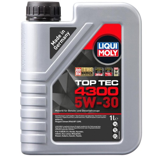 LIQUI MOLY OLEJ LIQUI MOLY TOP TEC 4300 5W30 1L API SM/CF ACEA