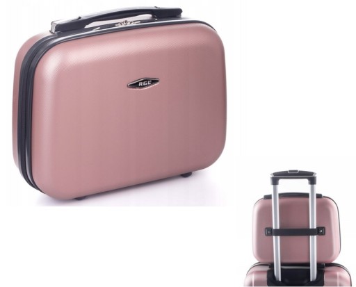 KUFEREK DO WALIZKI ABS KOSMETYCZKA TORBA BAGAŻ RGL ROSE RED