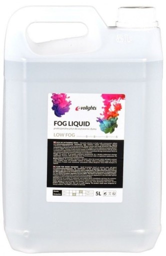 EVOLIGHTS LOW FOG 5L PŁYN DO CIĘŻKIEGO DYMU MGŁY WYTWORNIC DUŻA WYDAJNOŚĆ