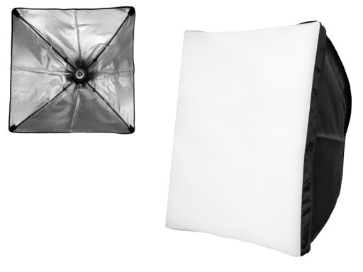 SOFTBOX 50x50 cm Z OPRAWKĄ E27 DO ŻARÓWEK
